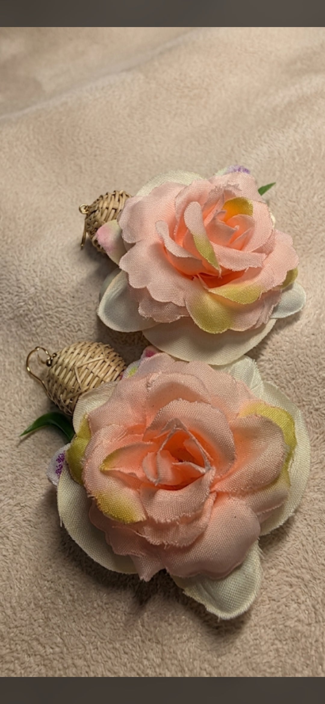 Garden Rose Drop Earrings
