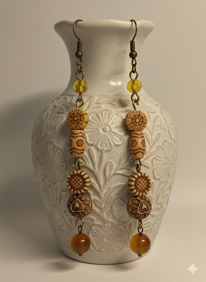 Folk Bloom Drop Earrings