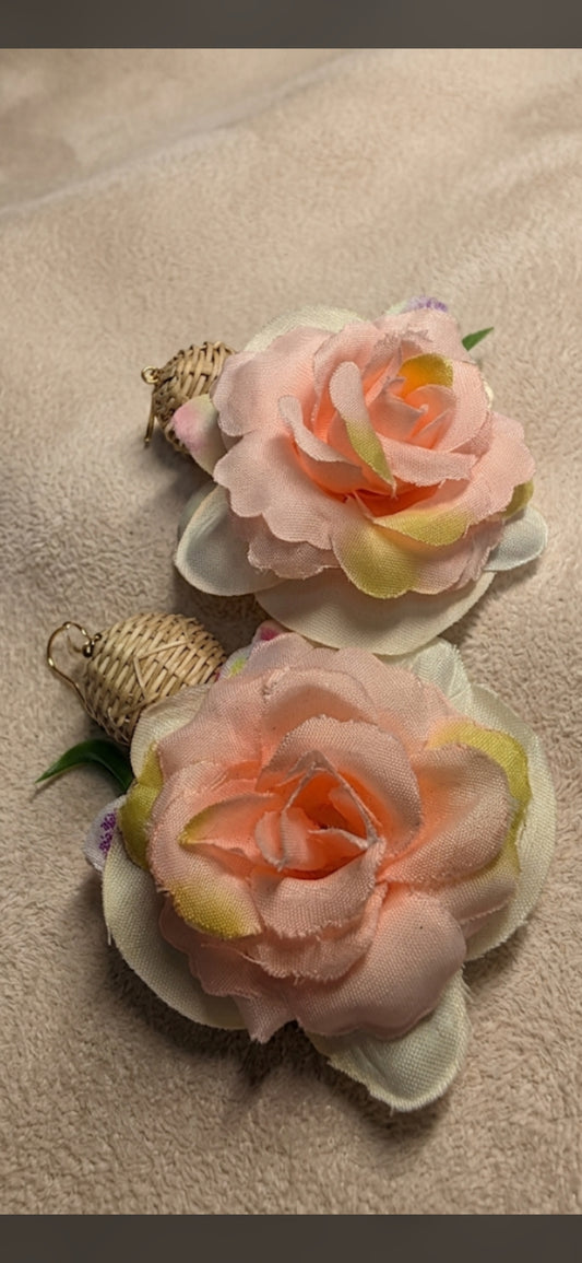 Garden Rose Drop Earrings