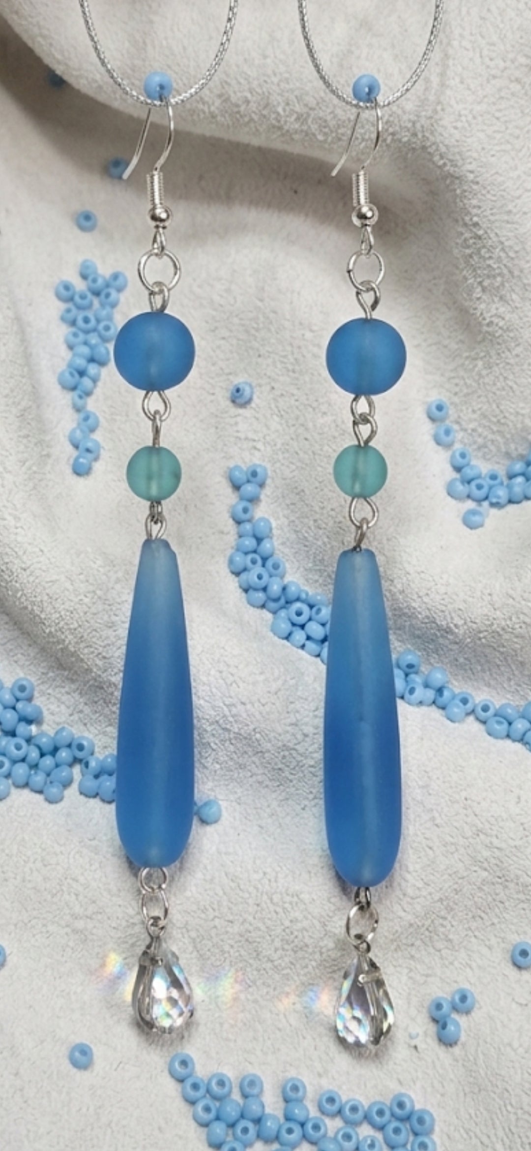 Aqua Mist Drop Earrings