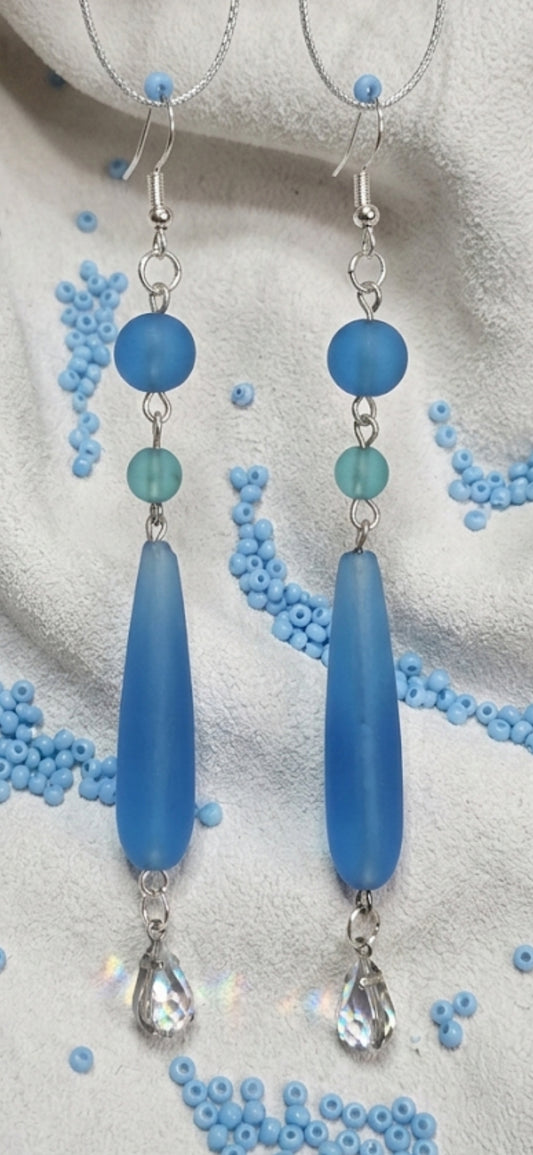 Aqua Mist Drop Earrings