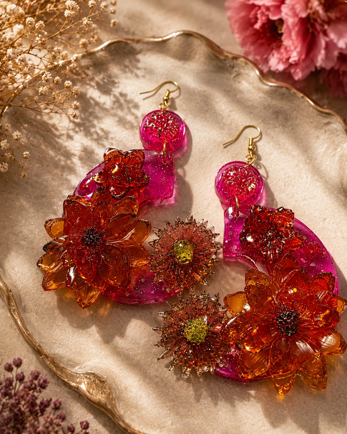 Candy Bloom Sunset Fusion Earrings