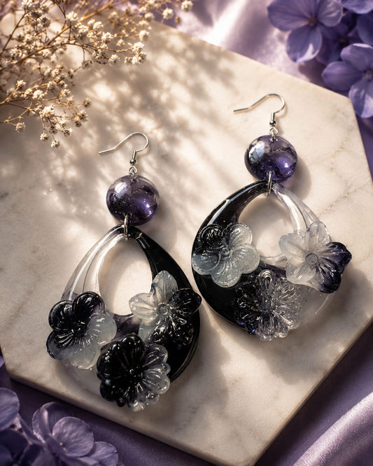 Moonlit Petal Drop Earrings