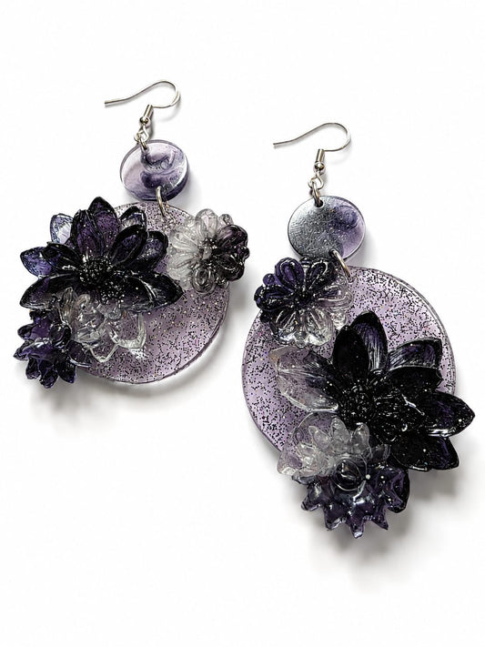 Twilight Bloom Cluster Earrings